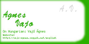 agnes vajo business card